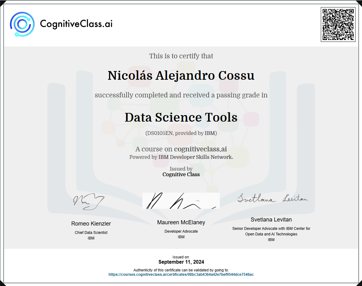 Data Science Tools, IBM
