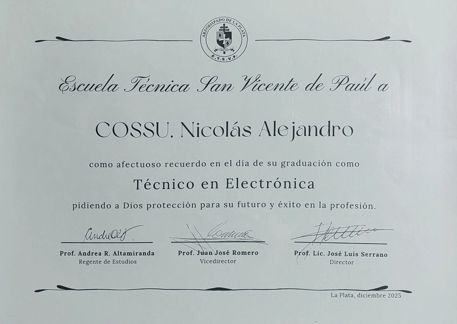 Electronics Technician Degree, San Vicente Technical School
